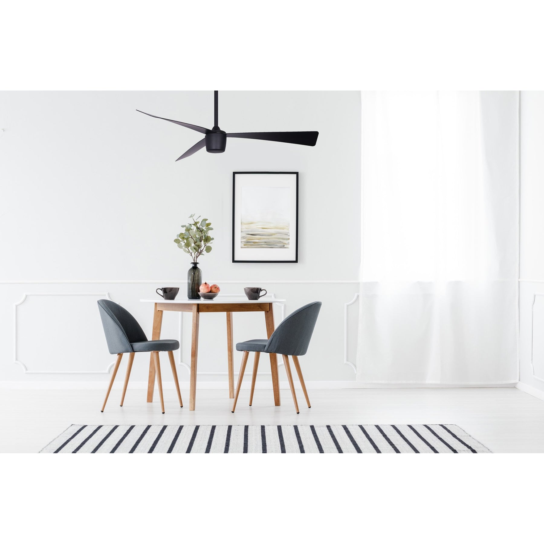 Star Fans Matte Black Star 7 Ceiling Fan 52