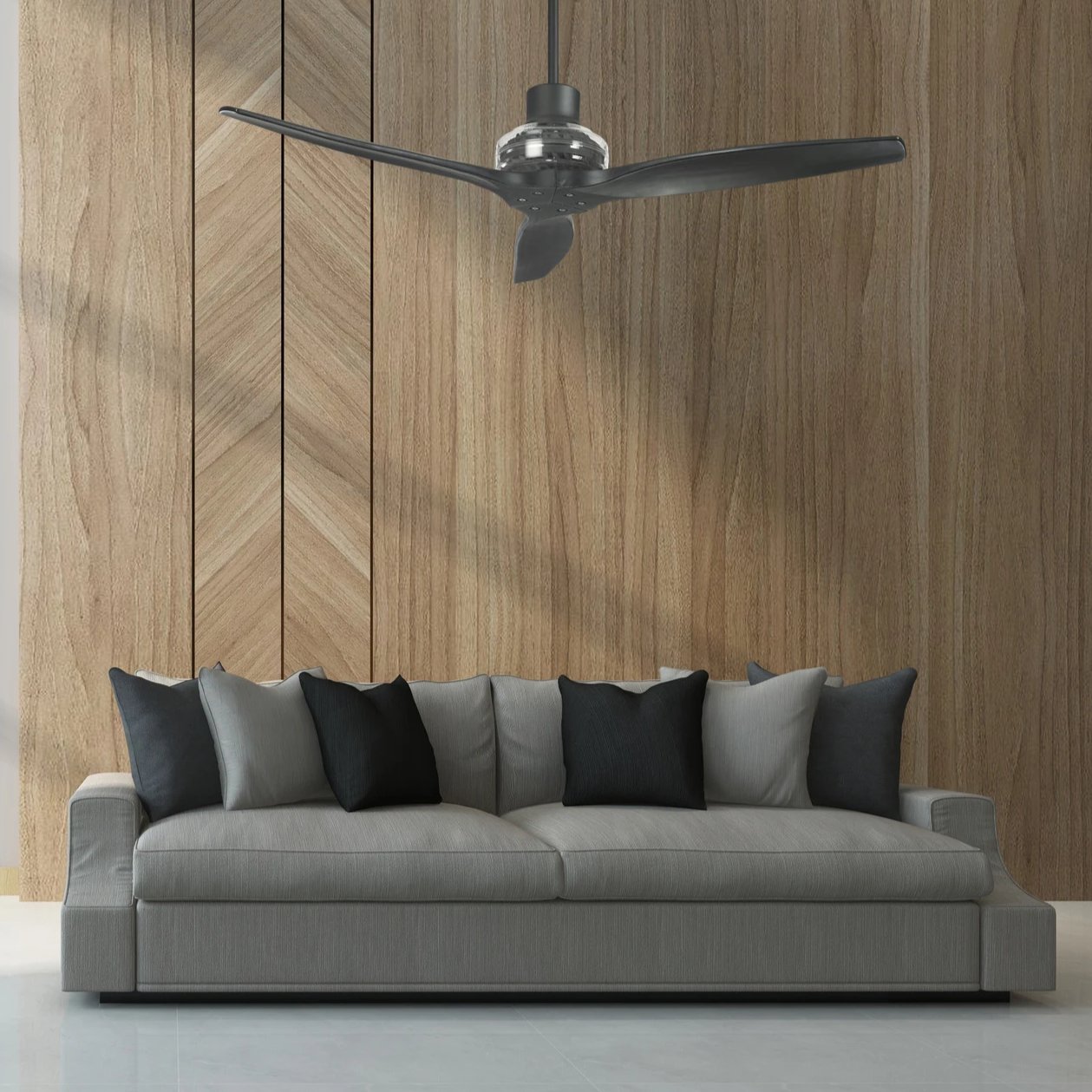 Star Fans black star propeller outdoor ceiling fan-choose your motor finish and ...
